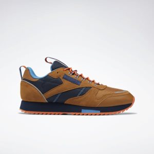 Reebok Classic Leather Ripple Trail Turnschuhe Herren - Braun/Navy/Blau - DE 569-LVY